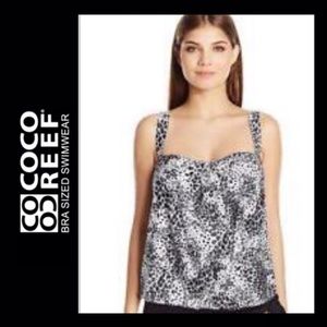 COCO REEF Animal Print Blouson Tankini